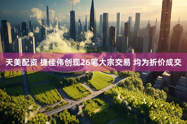 天美配资 捷佳伟创现26笔大宗交易 均为折价成交